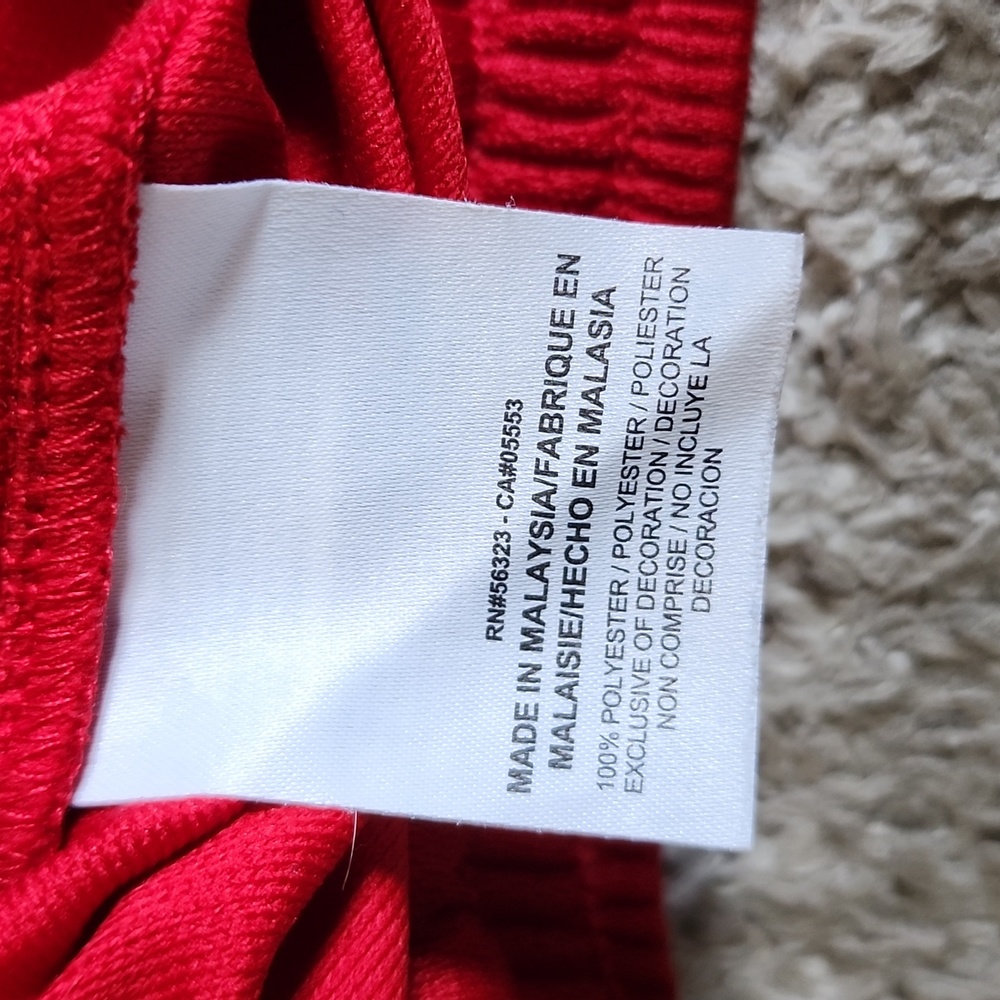 Nike Dri-Fit Red and White Basketball Shorts - Size Men's Large - Picture 4 of 4